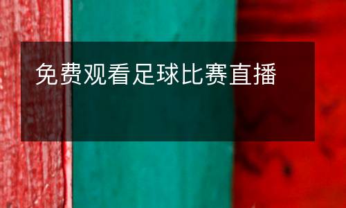 免費(fèi)觀看足球比賽直播