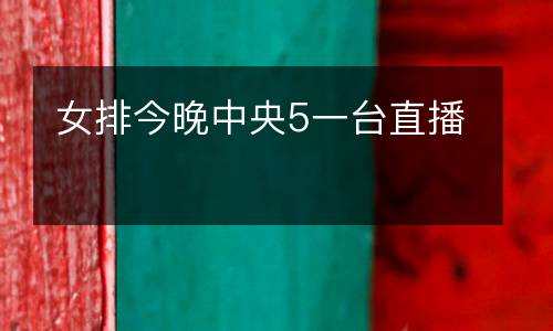 女排今晚中央5一臺直播